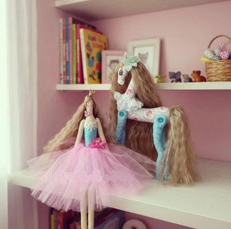 Кукла Тильда балерина и лошадка