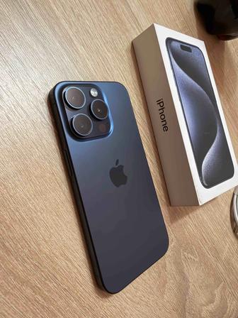 iPhone 15 pro blue titanium