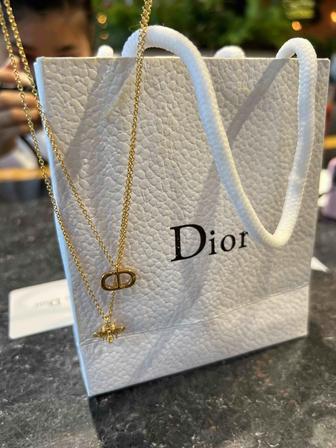 Двойное Колье Dior позолота
