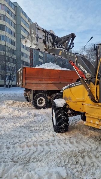 Услуга экскаватора погрузчика вывоз снега уборка снега