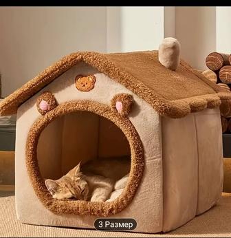 Уютный Кошачий Домик-Кровать - Съемный и Стираемый