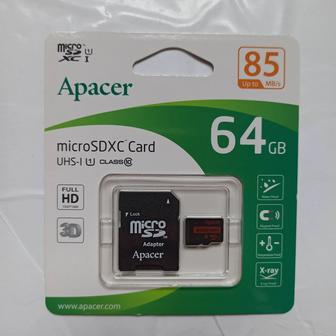 Карта памяти Apacer micro SDXC 64Gb class 10