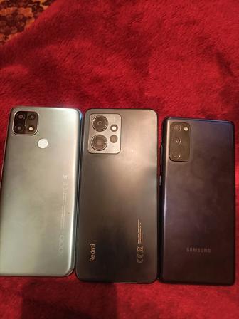 Samsung S20FE, redmi note 12,Oppo a15s