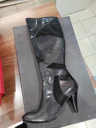 Женские сапоги. Новые. Турция. Натуральная кожа. С мехом.