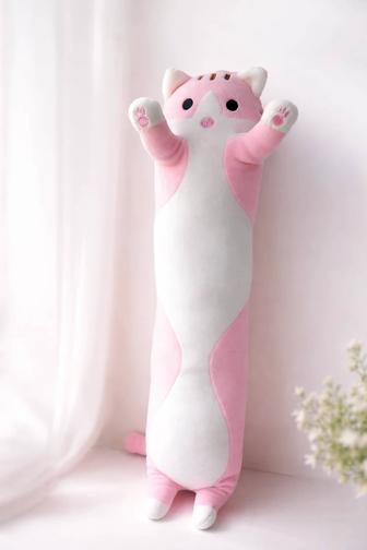 Плюшевая подушка виде кошки 50 см