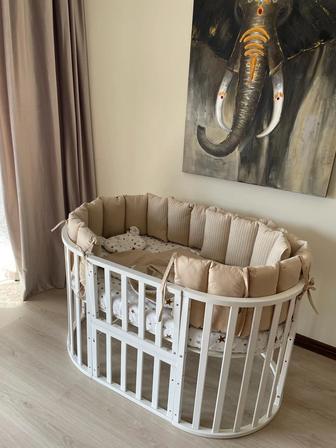 Срочно продам бортики для детской кроватки.
Новый.!