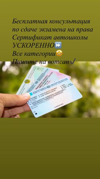 Получение сертификата автошколы ускоренно,бесплатная консультация