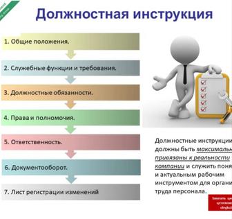 Разработка должностных инструкции, Положении,Правил,Регламентов.