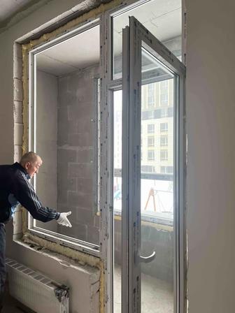 Продается Дверь с окном на балкон пластиковый