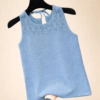 Летний вязаный топ
