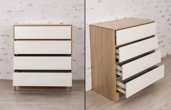 Комод с-4 ящиками дуб вотан белый