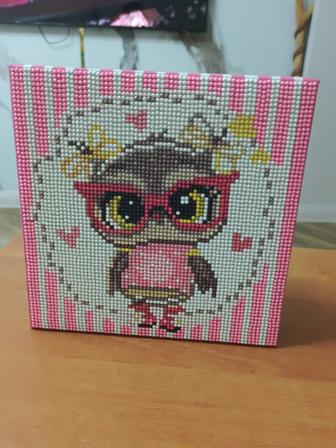 Алмазная мозаика. Умная сова