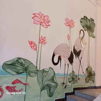 Декорации , роспись стен