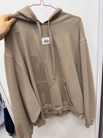 Толстовка худи коричневая