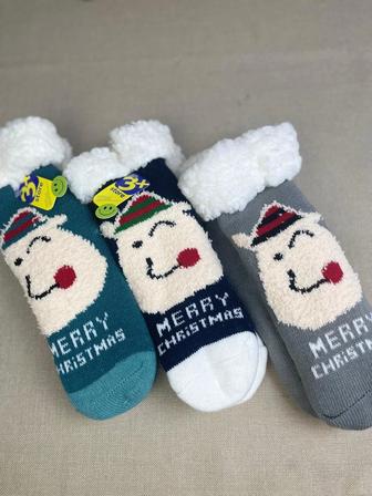 Новогодние носки теплые