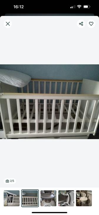 Детская мебель комплект манеж кровать кровать IKEAстул для кормления.