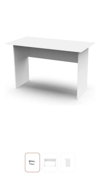 Стол компьютерный, 100х60x75 см, белый