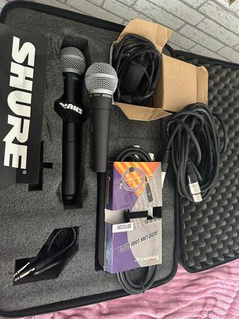 Продаю музыкальную аппаратуру SHURE SM58 с двумя микрофонами