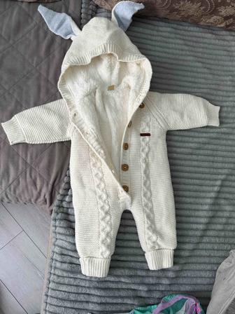 Комбинезон вязаный 6-9мес