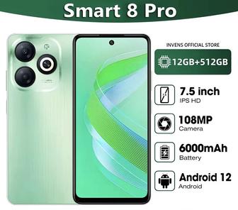 Смартфон Smart 8 Pro Стиль как iPhone 7.5 экран Новый