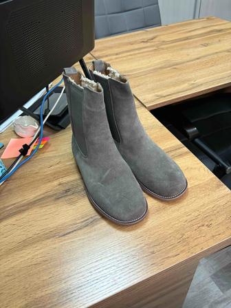 Сапоги замша