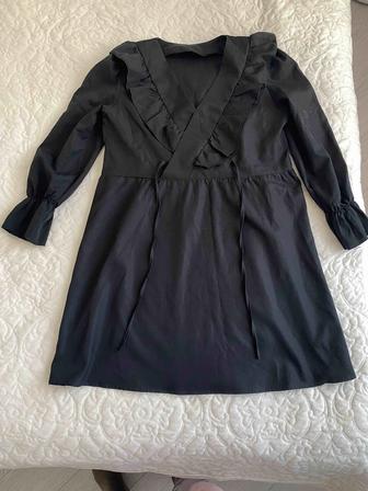 Женское черное платье мини