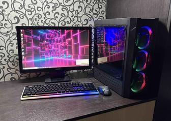 Полный игровой комплект ПК, монитор, кресло DXRacer