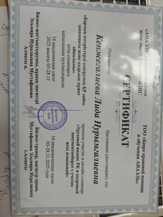 Провожу кадровые аудиты, веду ТОО, ИП