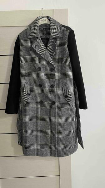 Пальто/ куртка два в одном мех песец размер 44/46