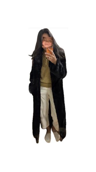 Шуба норка черная