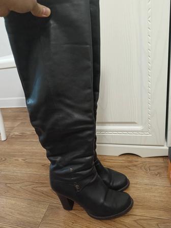 Женские сапоги зимние, 40рр, натуральная кожа, натуральный мех