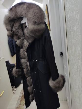 Парка куртка женская зимняя натуральный мех