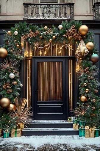 Оформление новогодние композиции, елки, фасады.