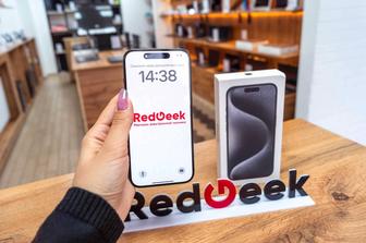 iPhone 15 Pro. 128GB. черный. Рассрочка. Гарантия. Магазин Red Geek