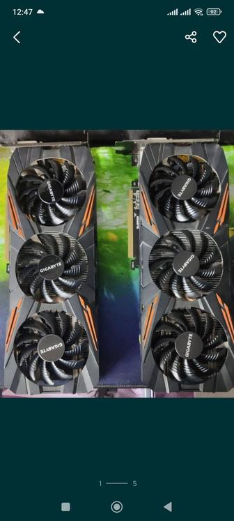 видеокарты GTX 1070 на 8гб gigabyte