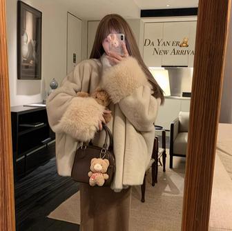 Шуба манто из ЭКО меха