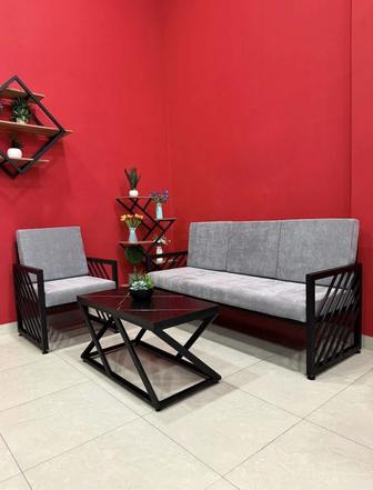 Набор мебели LoftLine Steel Set стиль лофт, прочный металл, мягкий комфор