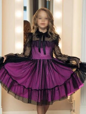 Продам нарядное девочковое платье размер 140 146 на возраст 7-9 лет