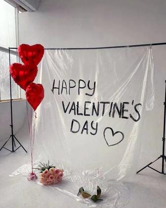 Оформление 14 февраля, гелиевые шары