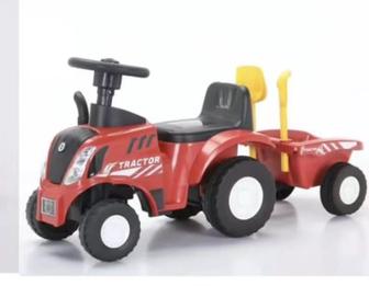 Детский электро трактор с прицепом