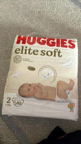 Подгузник HUGGIES elite soft 2 (4-6кг) 82шт