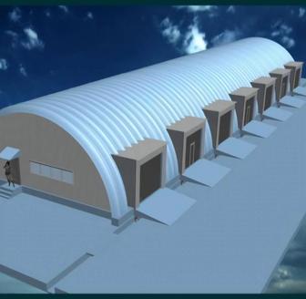 Строительство бескаркасный ангар
