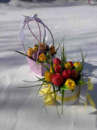 Букеты из мыльных тюльпанов