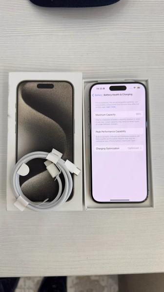 Продаю IPhone 15 pro, Natural titanium, 128 Gb.