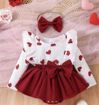 Платье-боди на девочку до 2х месяцев