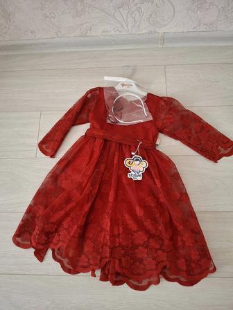 Продажа платья гипюровое с ободочком