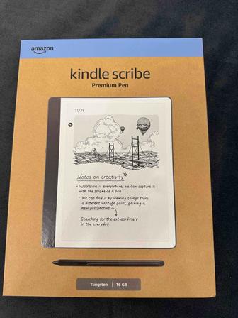 Продам Amazon Kindle Scribe 2 с ручкой и кожаным чехлом-обложкой