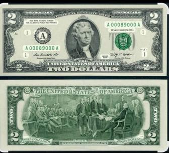 Продам купюры двухдолларовые