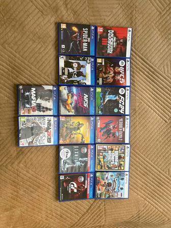 Игры на дисках на Playstation 5 ps 4 пс Mk11 Ufc5 Человек паук 2 Fifa GtaV
