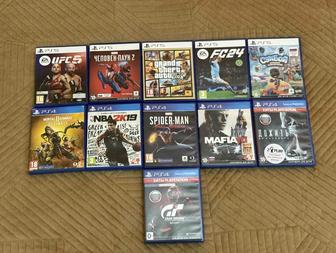 Игры на дисках на Playstation 5 ps 4 пс Mk11 Ufc5 Человек паук 2 Fifa GtaV